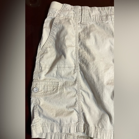 Woman’s cargo shorts elastic waist functional utility pockets front size 12 - Picture 5 of 13